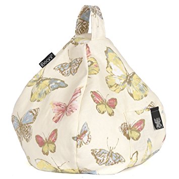 iBeani iPad & Tablet Stand / Bean Bag Cushion Holder for All Devices / Any Angle on Any Surface - Butterfly Cream