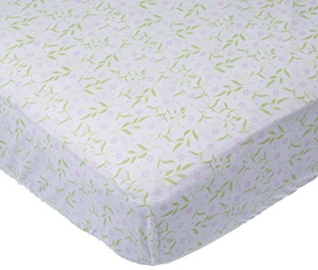 Carter's Easy Fit Printed Crib Fitted Sheet, Sweet floral (Discontinued by Manufacturer)