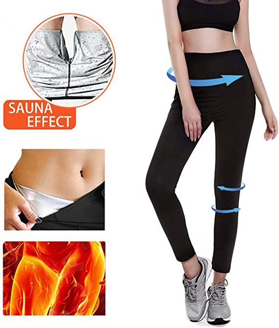 Moonssy Weight loss pants Sauna Pants,Yoga Pants,Womens Slimming Pants Hot Thermo Neoprene Sweat Sauna Womens Slimming Pants