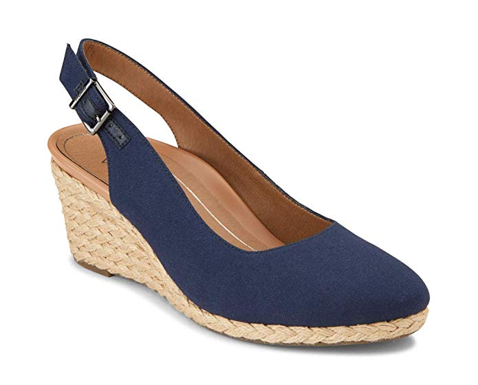 Vionic Women's Aruba Coralina Slingback Wedge - Espadrille Wedges with Concealed Orthotic Arch Support