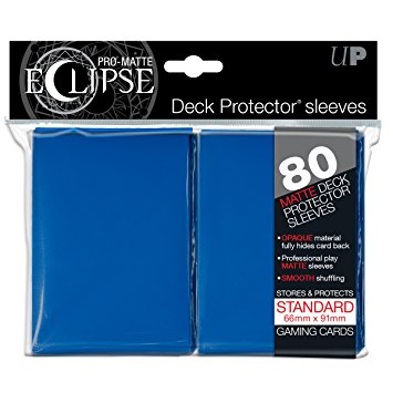 PRO-Matte Eclipse Blue Standard Deck Protector sleeves (80 count pack)