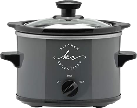 Kitchen Selectives 1.5 Qt Slow Cooker, Grey (SC-15GY)