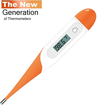 Medical Oral Thermometer for Fever Test with Flexible Tip, Body Temperature Fast Reading Oral Rectal Underarm Fever Indicator for Children Kids Adults & Babies