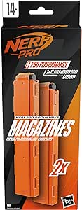 NERF Pro AccuStrike Half-Length Magazines, 2X 15-Dart Magazines, Designed Exclusively for Nerf Pro Stryfe X Blaster, 14