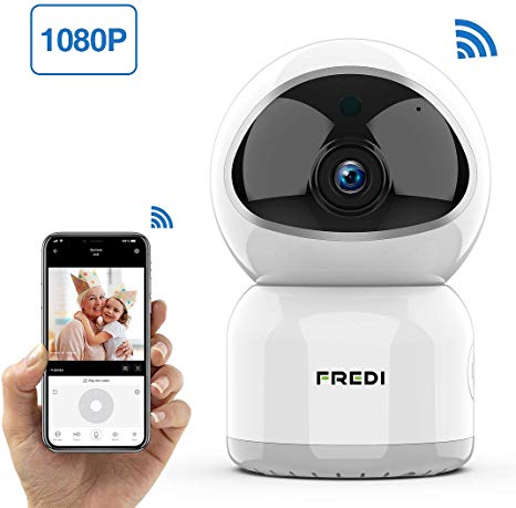 Baby Monitor, FREDI 1080P Wireless WiFi Pet Camera with Night Vision, Two-Way Audio, Motion Detection, IP Surveillance for Elder/Nanny Monitor - Work with iOS Android PC