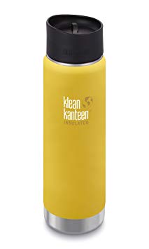 Klean Kanteen Wide Double Wall Vacuum Insulated Stainless Steel Coffee Mug with Leak Proof Café Cap 2.0