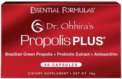 Dr. Ohhira's Propolis Plus 60 Capsules with Brazilian Green Propolis, Probiotic Extract and Astaxanthin