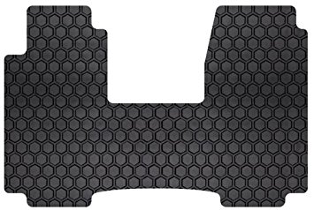 Intro-Tech Hexomat Front Row Custom Floor Mat for Select Honda CRV Models - Rubber-like Compound (Black)