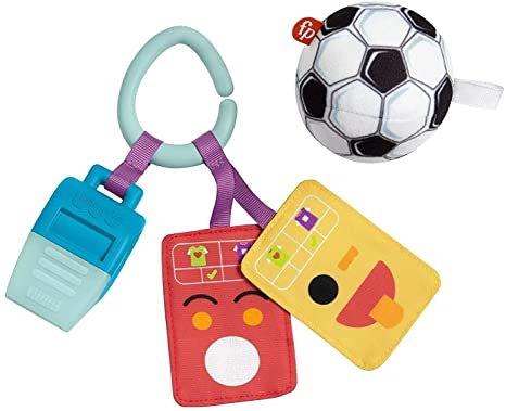 Fisher-Price Just for Kicks Gift Set, 3 Soccer-Themed Infant Activity Toys for Newborn Babies from Birth & Up, Multi