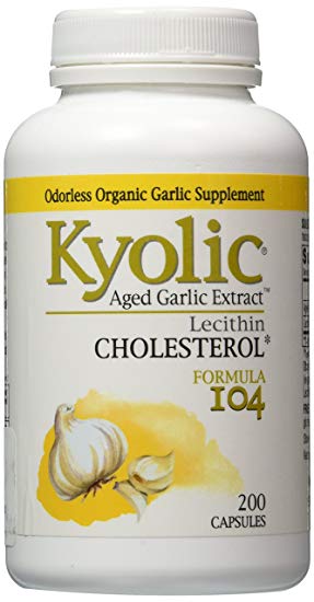 Kyolic Aged Garlic Extract Formula 104, Cholesterol, 200 capsules