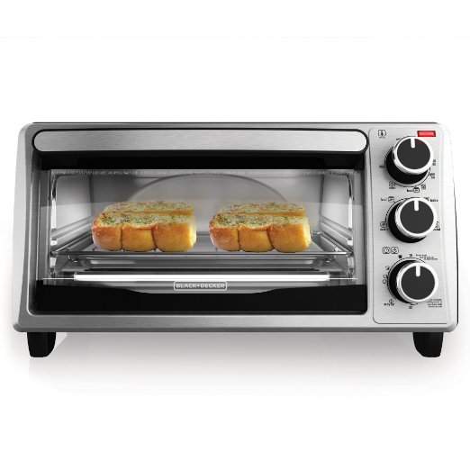 BLACK DECKER TO1303SB 4-Slice Toaster Oven, Stainless Steel/Black