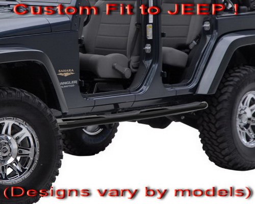 MaxMate Premium Custom Fit 2007-2015 Jeep Patriot 3" Side Armor Step Nerf Bars Black Running Boards