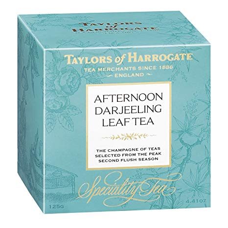 Taylors Of Harrogate Afternoon Darjeeling Loose Leaf Tea Carton, 125g (Pack of 6)