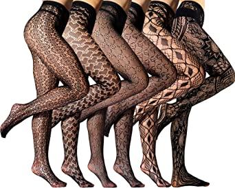 HONENNA Patterned Fishnet Tights Pantyhose Stockings for Women