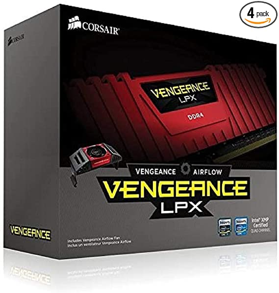 CORSAIR Vengeance LPX 32GB (4 x 8GB) Desktop Memory CMK32GX4M4K4000C19 DDR4 PC4-32000 4000MHz