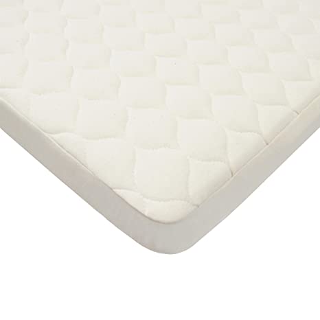 TL Care Natural Waterproof Quilted Pack and Play Size Fitted Mattress Cover Made with Organic Cotton