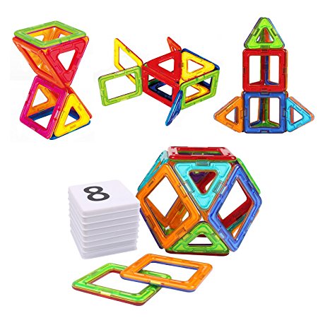 AMOSTING Magnetic Building Blocks Present Package Toy Tiles Bricks Kit