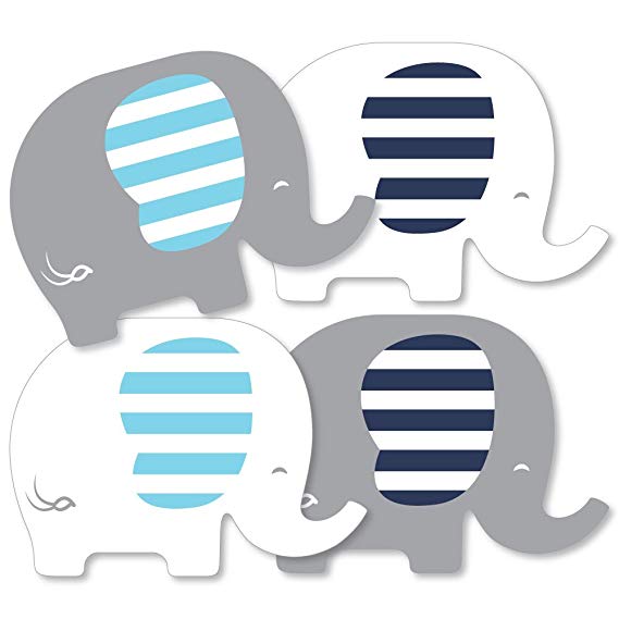 Blue Elephant - Decorations DIY Boy Baby Shower or Birthday Party Essentials - Set of 20