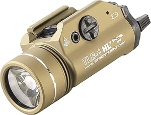 Streamlight 69888 TLR-1 HL 1000-Lumen Weapon Mounted Light with Long Gun Kit, includsesSafe Off Remote and Standard Switches, Remote Pressure Switch, Mounting Clips, Flat Dark Earth