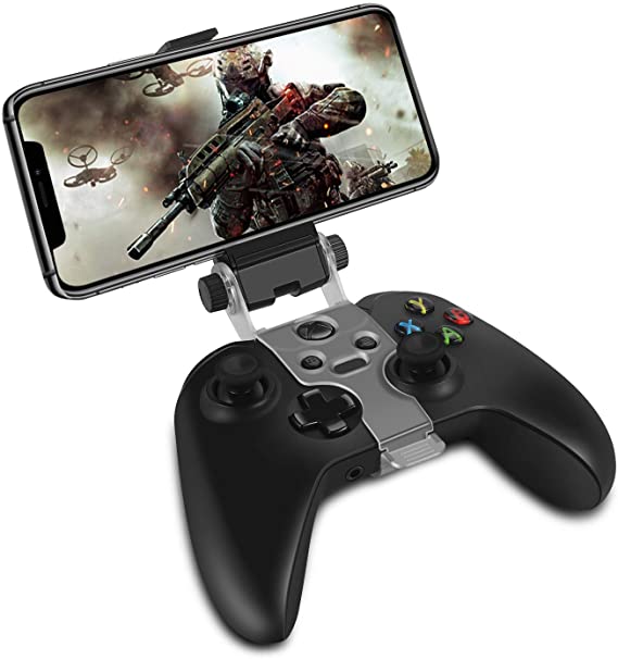 TNP Phone Clip Holder Compatible with Xbox One S X Wireless Controller, Foldable Clamp Mount Bracket Game Accessories for iPhone 12 Pro Max, 11 Pro Max, 11, Xs, X, 8 Plus, Android Phone Samsung LG