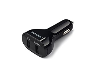 Rexing Dual USB Port Dual QC2.0 Car Charger w/ 13ft Mini-USB cable