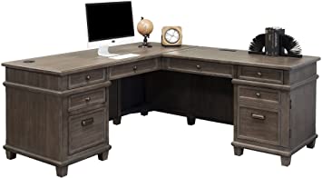 Martin Furniture Desk And Return, Weathered Dove