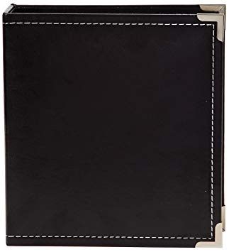 Simple Stories 4037 Faux Leather Binder, 6 by 8-Inch, Black