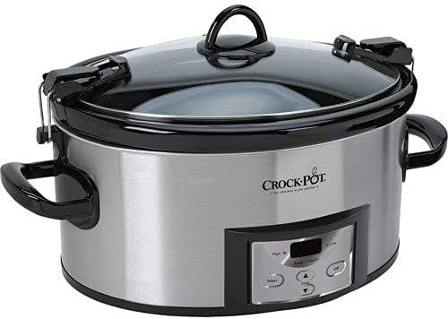 Crock-Pot SCCPVL610-S-A 6-Quart Cook & Carry Programmable Slow Cooker with with Digital Timer, Stainless Steel | Exclusive