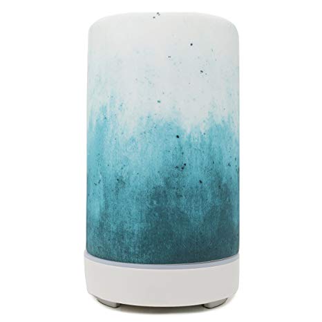 Edens Garden Blue Ceramic Diffuser, Best Hand-Crafted Ultrasonic Essential Oil Mist Diffuser For Aromatherapy (Best For Home & Office), 100 ml Capacity