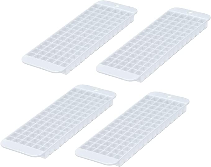 4 X Cubette Mini Ice Cube Trays (Set of 4, White)