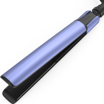 xtava Jet Set Travel Flat Iron (Sapphire) - Portable, Lightweight Straightener Perfect for Carry-On Luggage - Superior Heat Protection On-the-Go - Dual-Voltage Compatibility