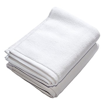 Extra Thick Luxury Hotel and Spa Cotton Bath Mat, 2 Pack, 21 x 34-inch, White