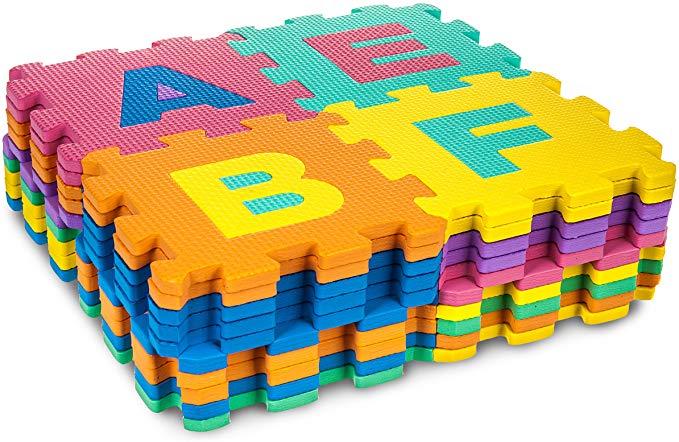 Large foam puzzle for children with letters and numbers, 40 pieces