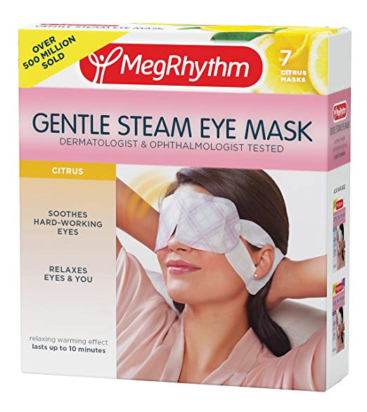 MegRhythm Gentle Steam Eye Mask, Citrus, 7 Count