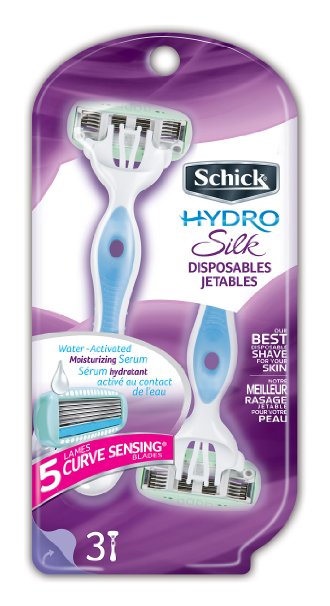 Schick Hydro Silk Razor Disposable Razors for Women Our Best Disposable Shaving Razor - 3 Count
