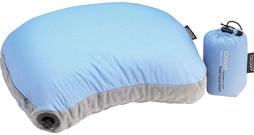 Cocoon AIR CORE Hood/Camp Pillow Ultralight 28X37 cm (Light Blue/Grey)