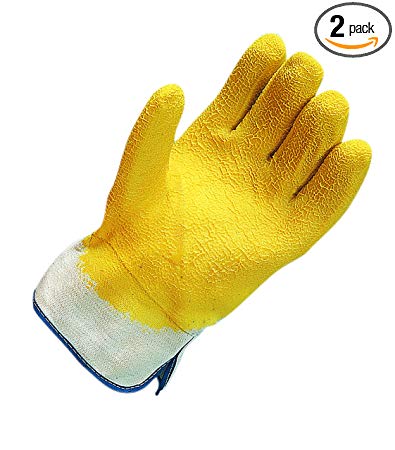 San Jamar 1000 Rubber Oyster Shucking Glove with Cotton Lining (Pack of 2)