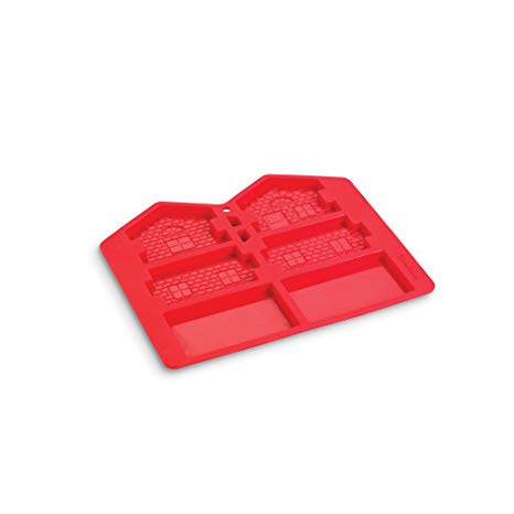 Bakelicious 72830 Christmas Barkitecture Chocolate Silicone Mold, Red Barkitecture