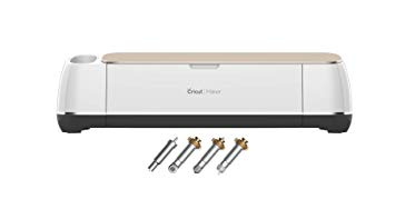 Cricut Maker Champagne Bundle: Single Scoring Wheel Tip with Quick Swap Housing, Knife Blade, Rotary Blade, and Fine Point Blade