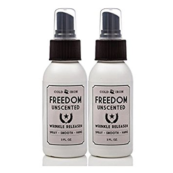 Cold Iron Wrinkle Release Spray Unscented 3-Ounce Travel 2-Pack