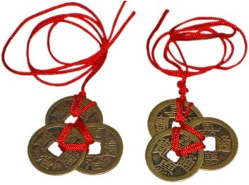 Chinese Feng Shui Coins for Wealth and Success - 2 sets of 3