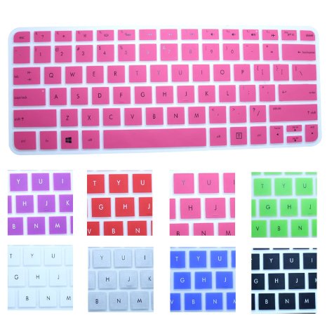 AutoLive Semi-Transparesnt Ultra Thin Soft Silicone Gel Keyboard Protector Skin Cover for HP Spectre x360 13.3-inch Laptop & Spectre XT 13.3" Ultrabook (Semi-Light Pink)