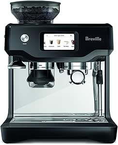 Breville the Barista Touch Espresso Machine with Grinder & Auto Milk Frother, Espresso Maker with Touchscreen & Seconds Heat Up, Cappuccino & Latte Machine for Home, BES880BTR, Black Truffle