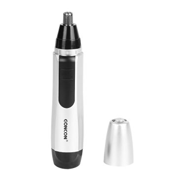 AmoVee Wet/Dry Nose, Ear and Facial Hair Trimmer - Silver