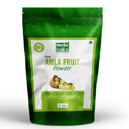 Herbs India - Amla Powder Amalaki Fruit Power - Indian Gooseberry 1lb - 16 Ounces 100 Pure and Natural - Premium Quality