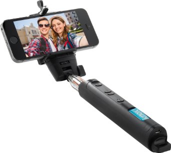 Knox KNXUNM02-BLK Monopod Selfie Stick with Bluetooth Remote and Zoom Function Black