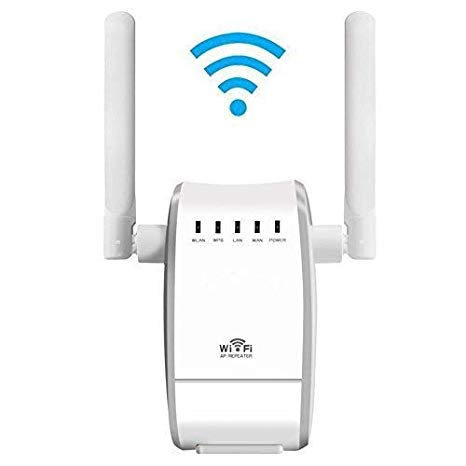 WiFi Repeater Range Extender,WiFi Router/Repeater Modes/300Mbps 2.4G LAN/WAN AP High Speed Internet Signal Booster Access Point/Best Range Network Plug Full Coverage 2 Antennas