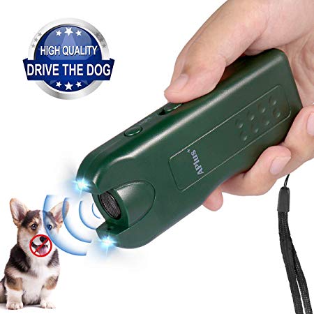 PET CAREE 2019 New Handheld Dog Repellent, Ultrasonic Infrared Dog Deterrent with 3 Function, Safe for Small Medium Large Dogs Behavior Training, Bark Control Device