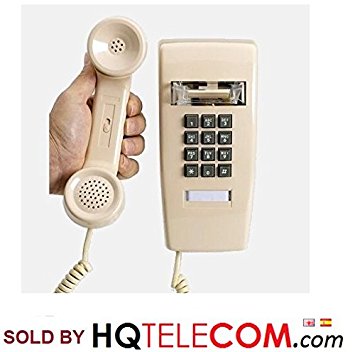 Industrial Wall Phone with Dialpad & Wallplate - ASH/BEIGE/IVORY by HQTelecom