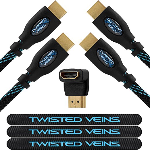 Twisted Veins 2ACHB6 High Speed HDMI Cables - 6 Feet, 2 Pack